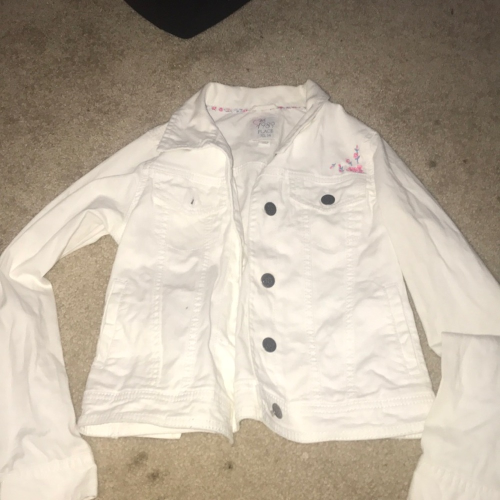 White jean jacket